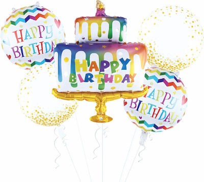 Set of 5 Balloons Foil Birthday-Celebration