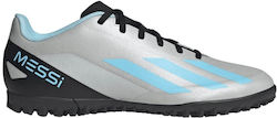 adidas X Crazyfast Messi.4 TF Ghete Fotbal Cu Talpă Cu Crampoane Argintiu Metalizat Bliss Albastru Negru De Bază