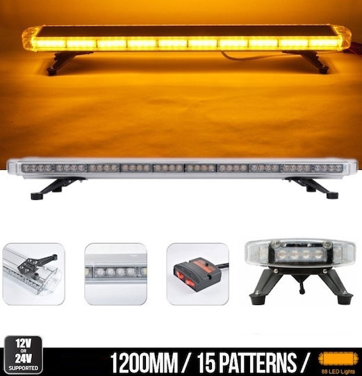 Notfall-Autolichter LED 12V 120cm mit Orange Beleuchtung
