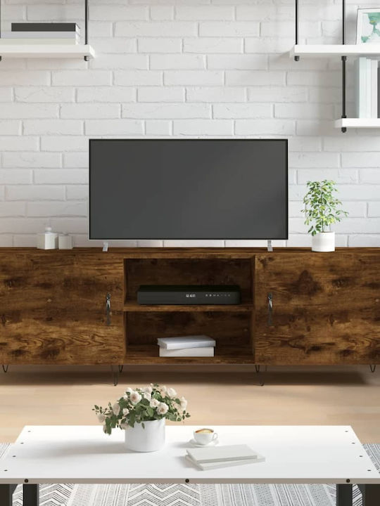 Particle Board TV Furniture Smoky Oak L150xW30x...