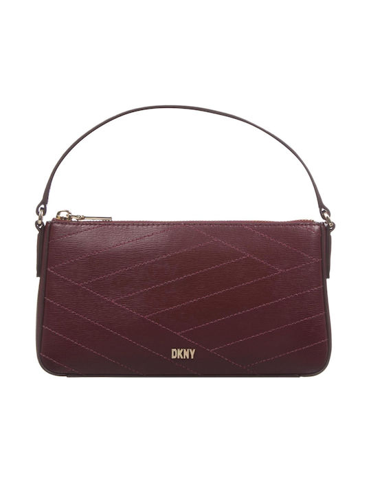 DKNY Women's Leather Handbag Burgundy