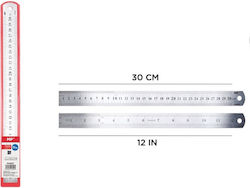 Madrid Papel Aluminum Ruler 30cm