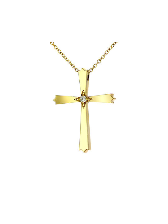 Femeiesc Aur Cruce 14K