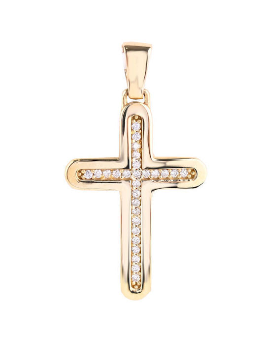 Savvidis Gold Kreuz 14K mit Kette