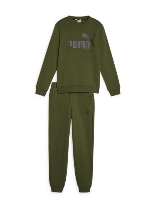 Puma Παιδικό Set de pantaloni de trening Verde 2buc