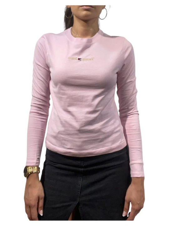 Tommy Hilfiger Women's Blouse Cotton Long Sleeve Pink