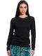 BodyTalk Women's Athletic Blouse Long Sleeve Black