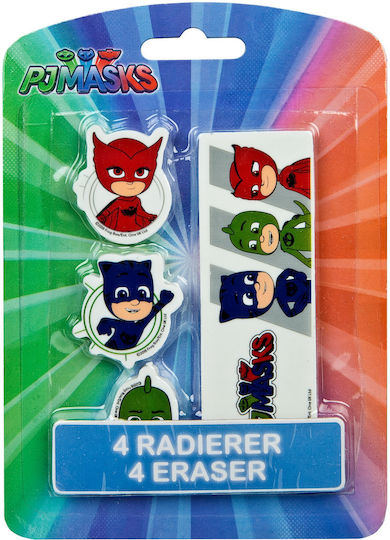 PJ Masks Σετ Γόμες για Μολύβι 4τμχ