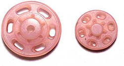 Clasp Plastic Sustache 15mm Pink