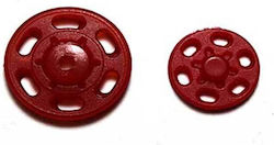 Clasp Plastic Sustache 15mm Red