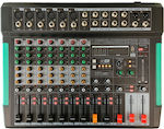 ZZiPP Consolă Analogică 8 Canale / 4 Intrări XLR & Bluetooth