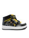 Batman Kinder Sneakers Hoch mit Klettverschluss & Lichtern Schwarz