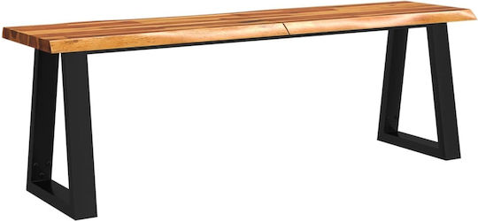 Bănci pentru Masă cu Suprafață de Lemn Maro 1buc 140x35x45buc