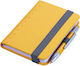 Troika Carnet A7 cu Pagini Albe , Elastic și Suport pentru Stilou Galben