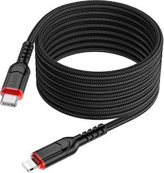 Hoco X59 Geflochten USB-C zu Lightning Kabel 20W Schwarz 2m (HC-X59BKTCL-2)