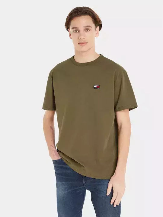 Tommy Hilfiger Ανδρικό T-shirt Κοντομάνικο Χακί