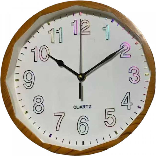 Ρολόι Τοίχου Ξύλινο Ø26cm