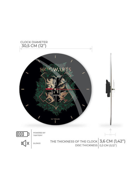 Harry Potter Wall Clock Black Ø19cm