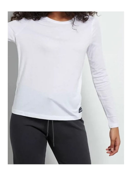 BodyTalk Damen Sportliche Bluse Langärmelig Weiß