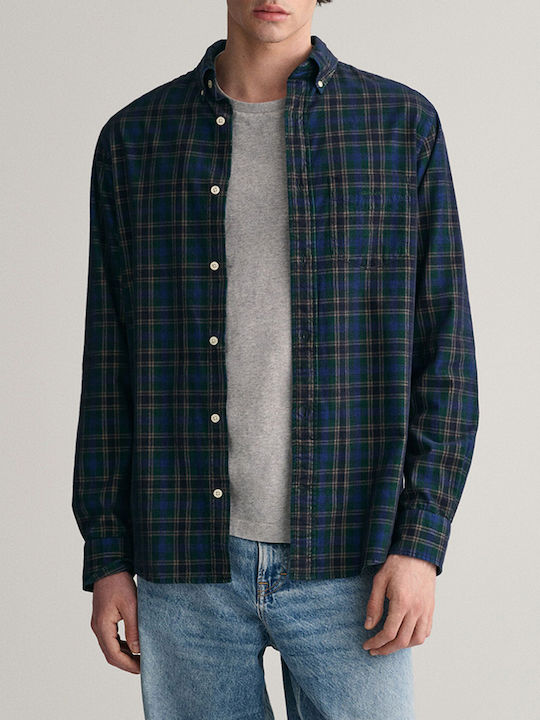 Gant Men's Shirt Long Sleeve Corduroy Checked Multicolour