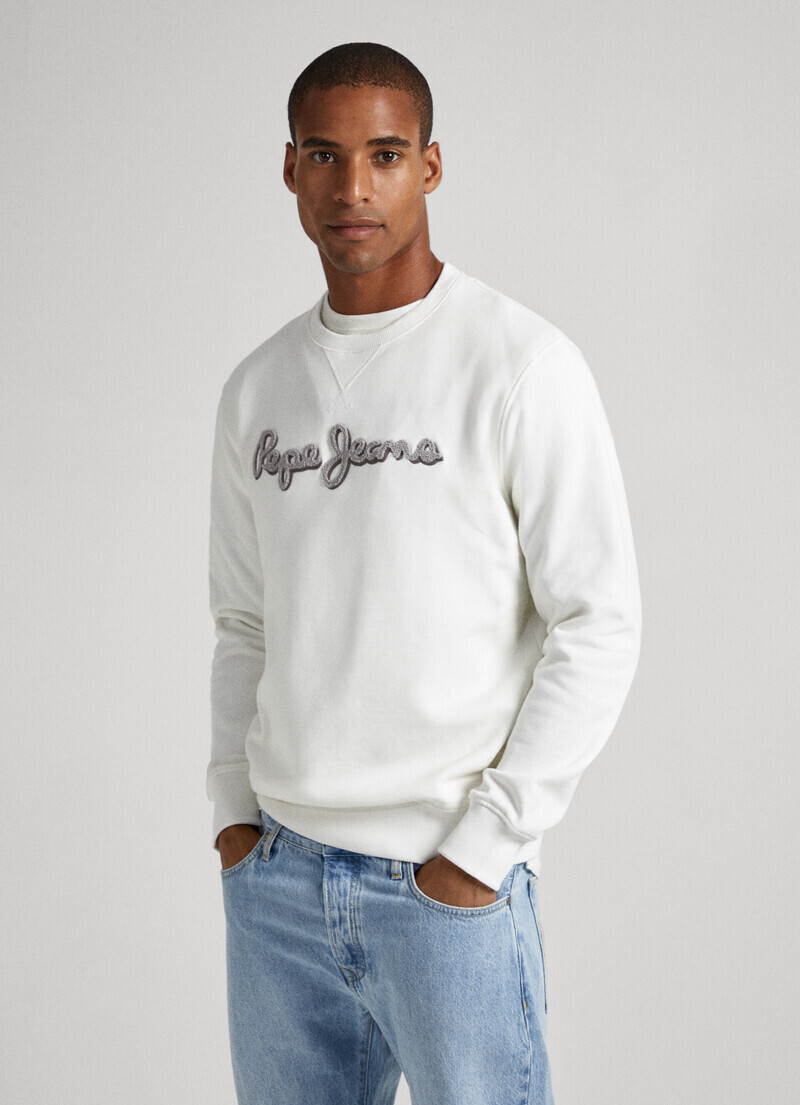 Pepe jeans hot sale white sweatshirt