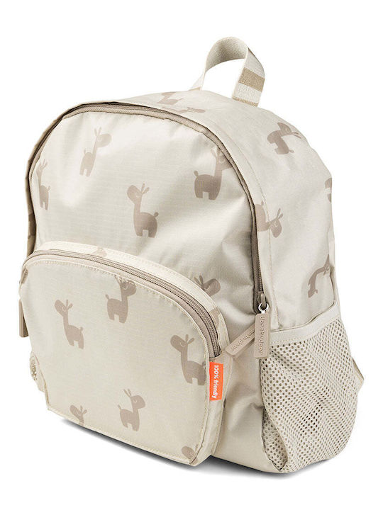 Done by Deer School Bag Backpack Kindergarten Beige with Water Bottle Holder 5Liters
