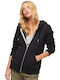 Women's Sweatshirt Jacket Hooded Black