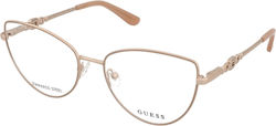 Guess Damen Metallischer Katzenauge Brillengestell Gold