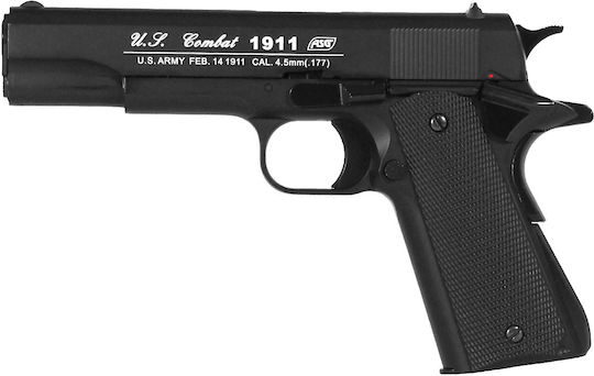 Asg Аеропистолет CO2 1911 US-C Black Откат 4.5мм