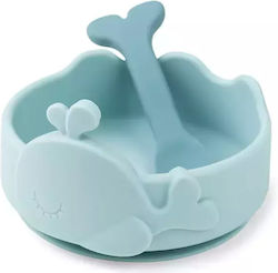 Done by Deer Feeding Set made of Silicone Light Blue 2pcs