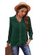 Amely Women's Blouse Long Sleeve Polka Dot Green