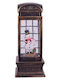SP Souliotis Christmas Plastic Figure Box Bronze Height 25cm with Music Snowman Chamber