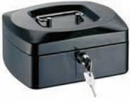 Alco Kassenschrank mit Schloss 368413 Schwarz