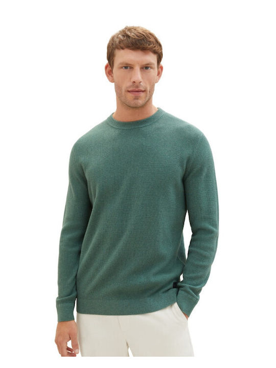 Tom Tailor Herren Langarm-Pullover Grün