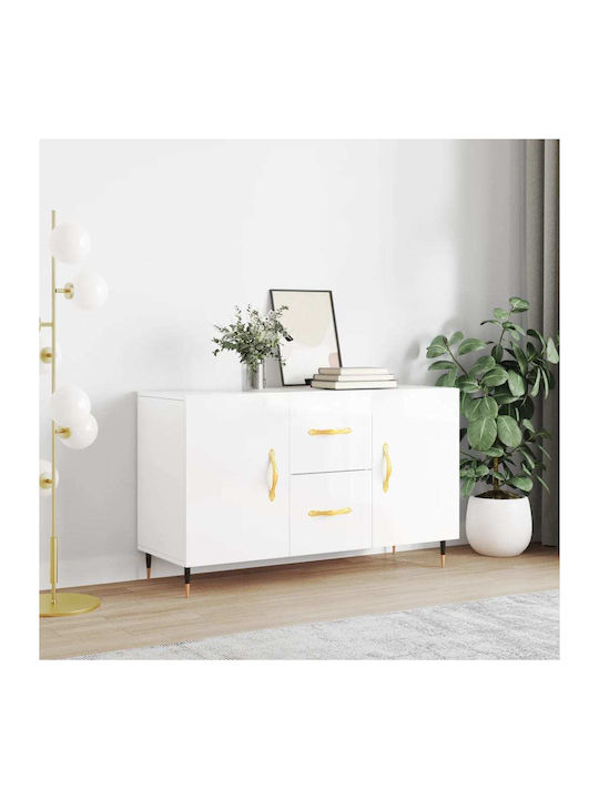 Wooden Buffet with Drawers White L100xW36xH60cm