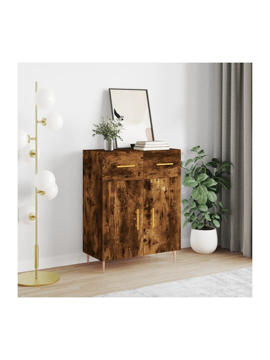 Sideboard Wooden with Drawers Smoky Oak 69.5x34...