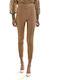 Damen Stoff Capri Hose Beige