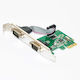 Κарта PCIe в 2 порта RS232 DB9 Сериен Serial