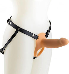 Virgite Harness with Dildo 16.6cm in skin color