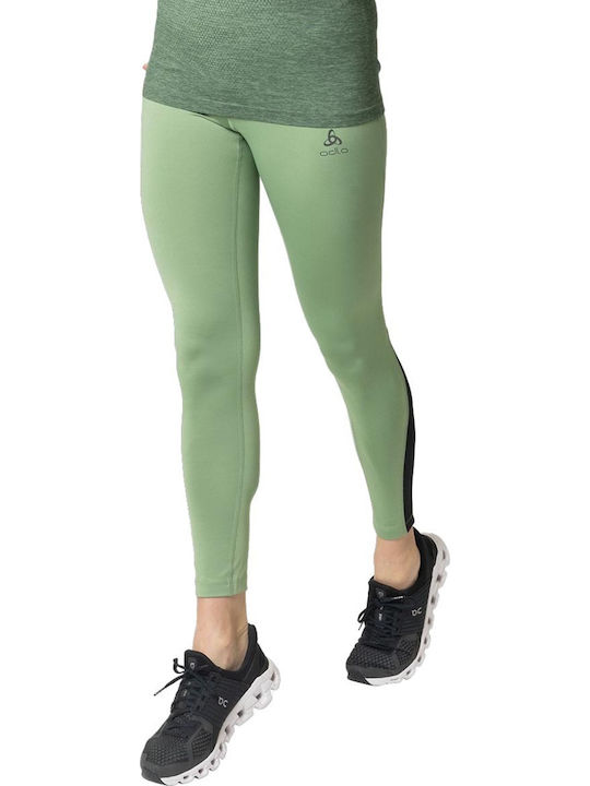 Odlo Tights Running Γυναικείο Μακρύ Κολάν Χακί
