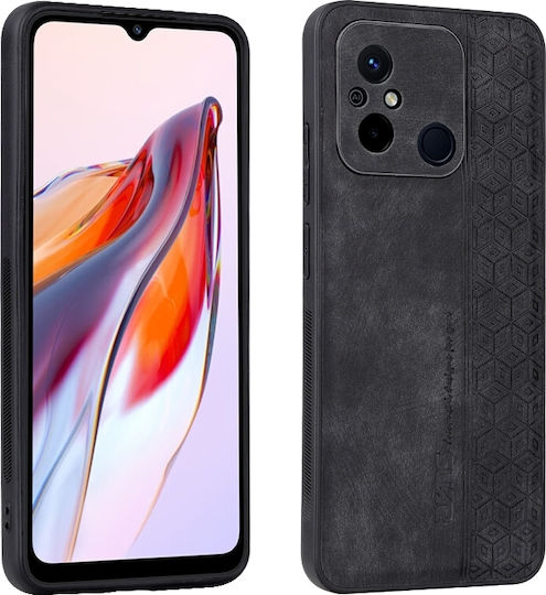 AZNS 3D Embossed Skin Feel Задна корица Черен (Xiaomi Redmi 12C)