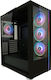 LC-Power 808B Skylla_X Gaming Midi Tower Computer Case with Window Panel Black