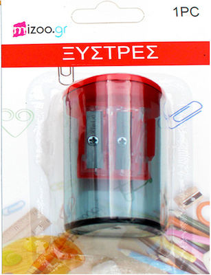 Double Pencil Sharpener Barrel Red