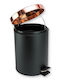 Viosarp Metallic Toilet Bin 5lt Black