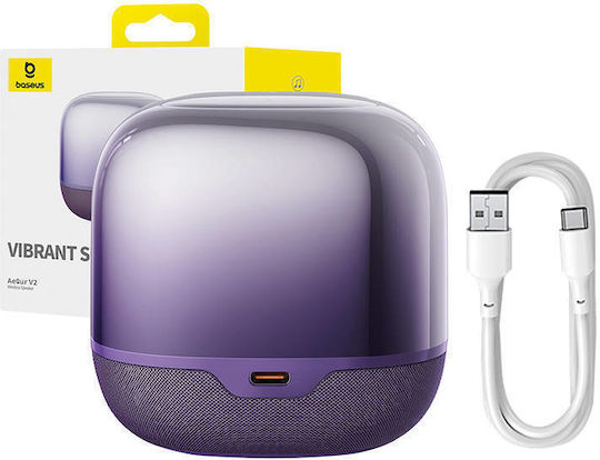 Baseus AeQur Series V2 Ηχείο Bluetooth 2.5W με Διάρκεια Μπαταρίας έως 30 ώρες Μωβ