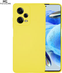 Sonique Silicone Back Cover Yellow (Redmi Note 12 Pro 5G)