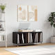 vidaXL Verarbeitetes Holz Hi-Fi Möbel Schwarz 38x100x48cm