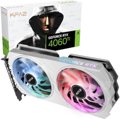 KFA2 GeForce RTX 4060 Ti 8GB GDDR6 EX White 1-Click OC Placă Grafică