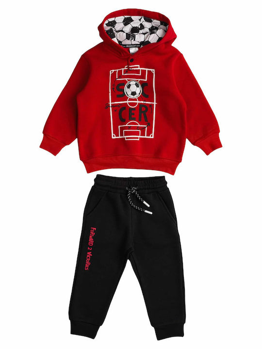 Sprint Kids Sweatpants Set Red 2pcs