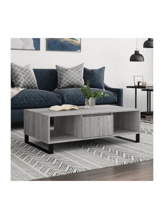 Rectangular Wooden Coffee Table Γκρι Sonoma L10...